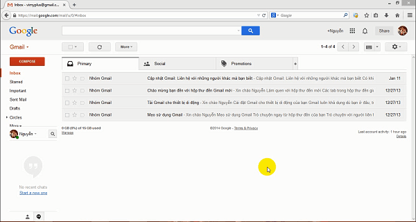 Đăng nhập Gmail