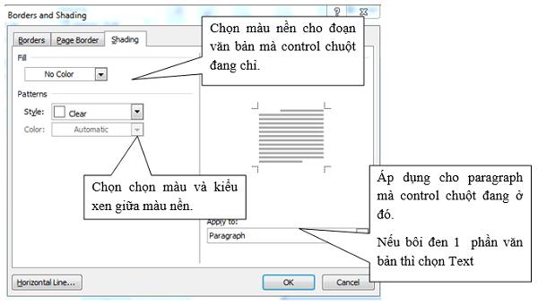 Sử dụng Shading